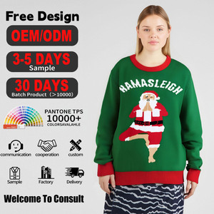 Custom Jacquard Knitted Pullover Matching Ugly <strong>Christmas</strong> Sweater <strong>Family</strong> Knitwear Woman Xmas <strong>Jumper</strong> for Couple - Product Image 3