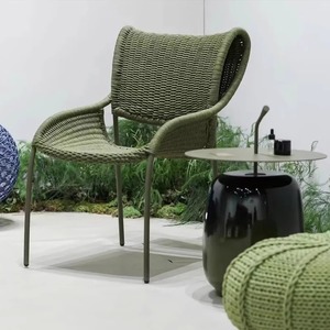 Sedia <span class=keywords><strong>da</strong></span> <span class=keywords><strong>Giardino</strong></span> in Rattan a Prezzo All'Ingrosso per Cortile e Patio, Sedia <span class=keywords><strong>da</strong></span> Pranzo Impermeabile per Esterni con Tavolo Rotondo - Product Image 1