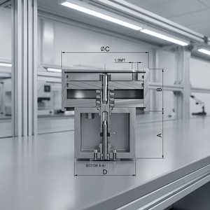 Vanne à aiguille pneumatique à commande automatique haute vitesse pour systèmes industriels et fluides (huile, <span class=keywords><strong>eau</strong></span>, gaz) - Product Image 3