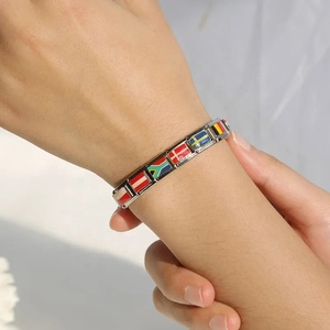 สร้อยข้อมือสแตนเลสสตีลพร้อมจี้ธงชาติอิตาลีขายส่ง - Product Image 2
