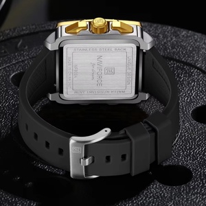 Montre carrée de luxe NAVIFORCE 8064 pour homme, étanche, lumineuse, avec date, bracelet décontracté, montre à quartz pour homme - Product Image 6
