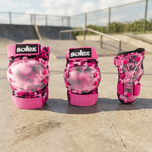 KIDS SAFETY PROTECTIVE GEAR for SKATEBOARD SCOOTER <b>ROLLER</b> SPORTS with POLYESTER MATERIAL and KNEE PROTECTION - Product Image 3
