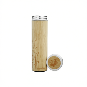 Thermos en bambou Pandoo 500 ml, bouteille d'eau isolée pour usage extérieur - Product Image 2
