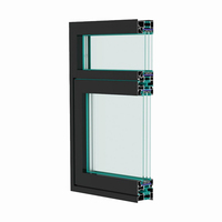 Ventanas Corredizas de Seguridad de Aleación de Aluminio Directas de Fábrica, Vidrio de Doble y Triple Panel, Aislamiento Acústico, Diseño Francés, Alta Calidad