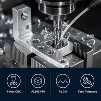 Support de montage de refroidisseur d'huile en alliage d'aluminium 6061 et acier inoxydable, anodisé noir, usiné CNC 4 axes, modèle T68, Master Craft