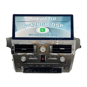 Autoradio Android, grand écran, Navigation Tesla, lecteur multimédia, vidéo, stéréo, pour voiture Lexus GX460 (2011-2020)