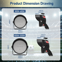 Estados Unidos en Stock 1200W campo de fútbol tenis bádminton voleibol cancha fútbol campo Cricket Led deporte lámpara estadio Luz