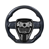 Amélioration de l'intérieur de la voiture Volant personnalisé en cuir et fibre de carbone adapté à Toyota Camry Corolla Allion RAV4