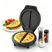 Machine à griller et à faire des crêpes électrique double face en bakélite antiadhésive 1000W pour œufs, crêpes et omelettes, usage commercial