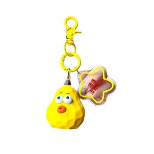سلسلة مفاتيح بنمط نحت الخشب والفواكه والخضروات قلادة حلقة مفاتيح سيارة لطيفة حقيبة زوجين قلادة هدية حامل المفاتيح - Product Image 5