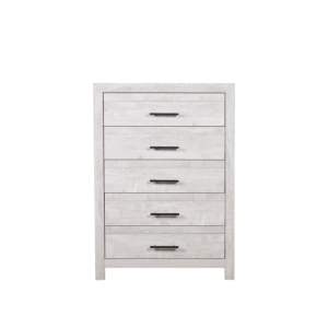 DB Modern 5-Drawer <b>Chest</b> Gray <b>Wood</b> <b>Storage</b> with Stylish Design - Product Image 1
