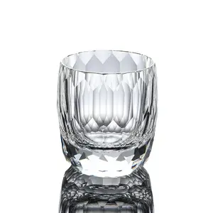 高档日式钻石威士忌酒杯K9粉色水晶酒杯酒杯