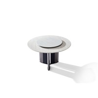 Ensemble de table à manger de luxe moderne pour hôtel, table haute en marbre blanc, table en pierre naturelle, mobilier de maison, table à manger ronde en marbre