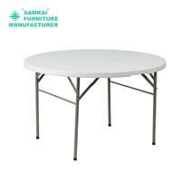 Table ronde pliable en plastique élégante SK-ZDZ-G004 pour banquets et événements - Nouveauté