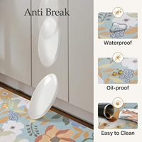 CR Modern PVC Kitchen Mats 2PCS Cushioned Anti-Fatigue Waterproof Washable Pet Friendly Reversible Antimicrobial Kitchen Mat