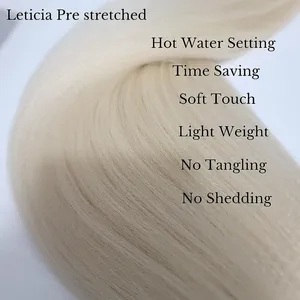 26" Easy Pre Stretched Braiding Hair Extensions 613 Blonde Jumbo <b>Braids</b> Synthetic Hair Bundles Yaki Straight Hair Crochet <b>Braid</b> - Product Image 4