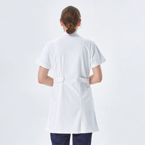 लंबी और छोटी आस्तीन सौंदर्य संस्था सफेद कोट सर्जिकल मेडिकल वर्दी अस्पताल के कपड़े पहनने योग्य सफेद लैब कोट - Product Image 4