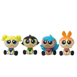 Set di Personaggi Animati delle Powerpuff Girls per Quattro Persone: Blossom, Bubbles, Buttercup, Farfalle - Decorazione da Scrivania in PVC - Product Image 3