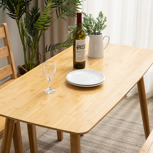 Ensemble de table à manger en bois massif 3 pièces, style scandinave moderne et minimaliste, gain de place pour les petits appartements, usage domestique - Product Image 3