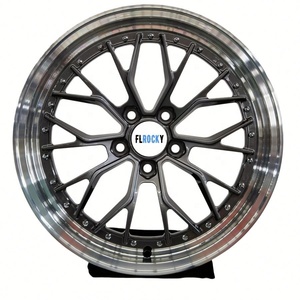 <span class=keywords><strong>ล้อ</strong></span>ฟอร์จ Flrocky สีดำ ดีไซน์ขอบลึก หรูหรา ลายซี่ลวด สี<span class=keywords><strong>เงิน</strong></span> ขนาด 18 19 20 21 22 23 24 26 นิ้ว 5x120 5x130 - Product Image 1