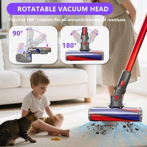 Tête d'aspirateur de remplacement compatible avec les aspirateurs sans fil <span class=keywords><strong>Dyson</strong></span> V7/V8/V10/V11/<span class=keywords><strong>SV10</strong></span> - Tête de brosse anti-emmêlement et fixation rapide - Product Image 5
