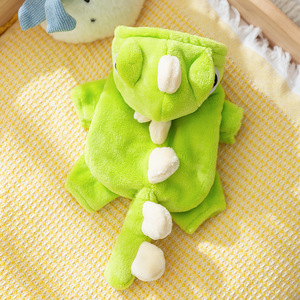 Cute Animal Fleece Coat For Small <b>Dogs</b> Pink Dinosaur Costume Winter Autumn Pet Clothes - Product Image 2