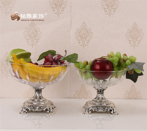 งานหัตถกรรมทำจากแก้วใสจานผักผลไม้ทำจากโลหะ - Product Image 4