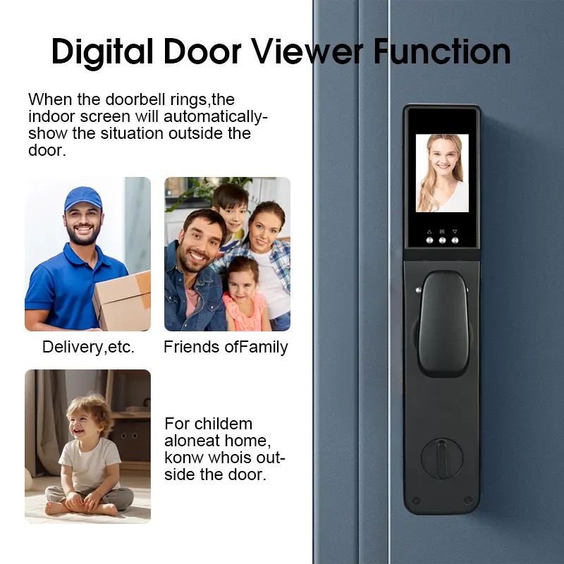 Sicurezza domestica 3D riconoscimento facciale App Wifi Cerraduras Inteligentes intelligente digitale digitale serratura per porte con macchina fotografica