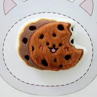 En gros, Pendentifs en peluche originaux en forme de nourriture de dessin animé, Porte-clés en peluche en forme de baguette, pain, croissant, biscuit, Cadeau pour enfants