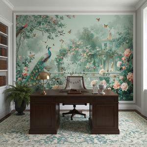 Fleurs mobiles Paon Oiseaux Pavillons Forêt Paysage Jardins Rétro <span class=keywords><strong>Fresque</strong></span> Romaine <span class=keywords><strong>Papier</strong></span> <span class=keywords><strong>peint</strong></span> - Product Image 4