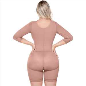 BBL poscirugía y liposucción de brazos y muslos (360) <span class=keywords><strong>Faja</strong></span> con mangas de alta compresión y soporte de sujetador - Product Image 3