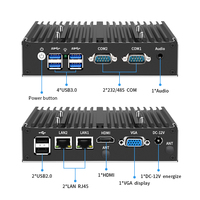 Mini PC N100 Ultrafino, el Más Popular, con 2 Puertos Ethernet 2.5G, 6 USB, Compatible con WIFI 4G, PC Industrial sin Ventilador para Entornos Hostiles