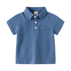 Abbigliamento Estivo per Ragazzi, <span class=keywords><strong>T</strong></span>-<span class=keywords><strong>shirt</strong></span> in Cotone, Polo Tinta Unita per Bambini, Polo in Cotone Bianco per Ragazzi - Product Image 5