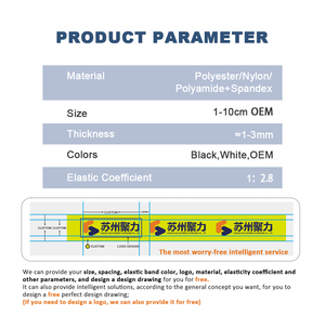 Chất Lượng Tốt Nhất Polyester Sợi Ban Nhạc Đàn Hồi Logo In Mềm Nylon Dệt Kim Ban Nhạc Đàn Hồi In Ban Nhạc Đàn Hồi - Product Image 3
