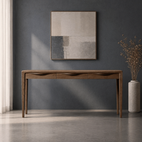 Table console élégante et moderne en bois massif avec tiroirs de rangement pour salon de villa et d'hôtel
