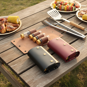 Bolsa de Almacenamiento de Especias Mini para <span class=keywords><strong>Camping</strong></span> RR, Bolsa de Almacenamiento de Condimentos Pequeña y Portátil para Picnic, Senderismo, Barbacoa, Pimienta, Sal, 4 Frascos de Especias - Product Image 2