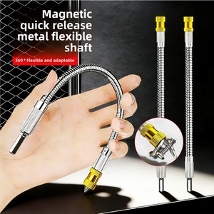 Outil d'extension de perceuse pratique, tige flexible magnétique à dégagement rapide en métal pour espaces restreints et projets sans angles morts - Product Image 1