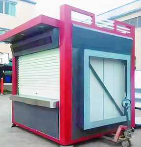 Thức ăn nhanh nhà hàng cà phê cửa hàng Mini Pop-up cửa hàng container làm bằng thép cho trung tâm mua sắm sử dụng màu xanh lá cây kiosk cho cửa hàng tiện lợi - Product Image 4