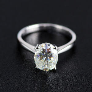 Gioielli provenza 2ct DEF <span class=keywords><strong>Moissanite</strong></span> 4 punte anelli 10k 14k oro 18 carati regalo stile classico per fidanzata moglie - Product Image 3