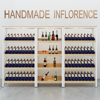 Bestseller Supermarkt Schräg-Displayregal Stahl-Holz Getränke- und Weinregal Obst-Ladenregal