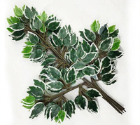 Feuilles de Banyan Artificielles pour Décoration Intérieure et Extérieure, Vente en Gros de Feuillage, Plantes Artificielles pour Mariages