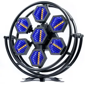 סיילווין 7X60W LED אפקט רטרו במה הלוגן רקע וינטג' פורטמן אור פלאש אור לדיסקו בר דיסקו מועדון אור במה