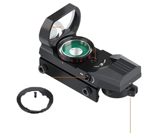 เลเซอร์ส่องเป้าแบบจุดแดงสองสี (แดงและเขียว) ยี่ห้อ FForeseen รุ่นขายดีบน <span class=keywords><strong>Amazon</strong></span> ปรับเปลี่ยนได้ <span class=keywords><strong>4</strong></span> รูปแบบเส้นเล็ง สำหรับการล่าสัตว์ - Product Image 2