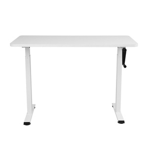 โครงโต๊ะปรับระดับความสูงด้วยมือหมุน ทำจากโลหะสีดำ สำหรับใช้ในสำนักงาน บ้าน ห้องอ่านหนังสือ หรือห้องนอน - Product Image 4