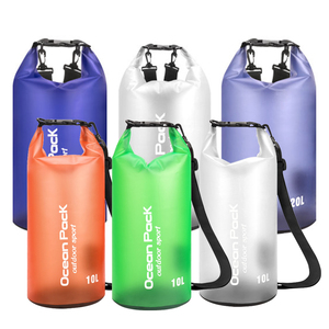 Borsa a secco <span class=keywords><strong>in</strong></span> PVC personalizzata per esterni ultraleggeri e impermeabili, sacco a secco trasparente di dimensioni 2L 5L 10L 15L 20L per campeggio ed escursionismo - Product Image 1