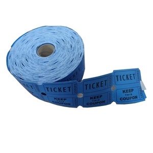 Biglietto per il gioco della lotteria colorato doppio rotolo o fanfold personalizzato - Product Image 1