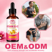 OEM ODM Marque Privée Vitamine D3 2000 UI K2 MK7 Gouttes Enfants Adultes Soutien Immunitaire Santé Os et Dents Naturel
