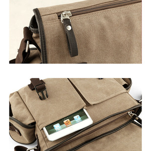 Sac de loisirs avec message personnalisé, sac messager bandoulière classique décontracté et tendance, vente en gros, sac en toile personnalisé pour homme - Product Image 1