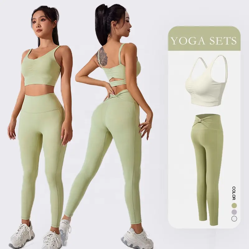 Activewear thể thao thiết lập Yoga gymwear bán buôn tập thể dục tập thể dục quần áo Yoga xà cạp và áo ngực thể thao cho phụ nữ