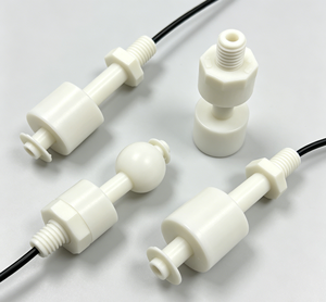Capteur de niveau de liquide, interrupteur à flotteur en plastique blanc avec câble noir pour la détection de niveau élevé ou bas - Product Image 2